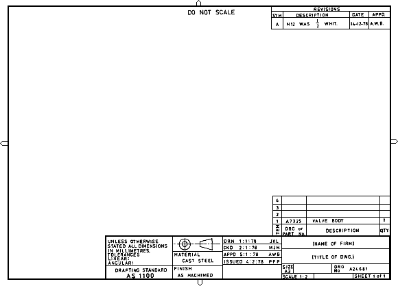 drafting title block