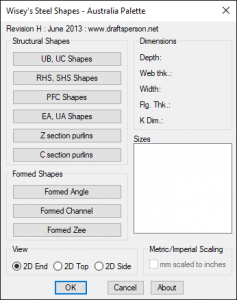 autocad lisp steel sections