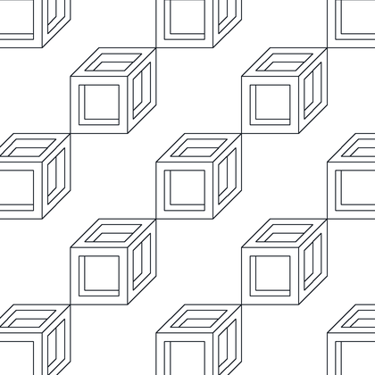 3D Open Cube Frames AutoCAD hatch pattern preview