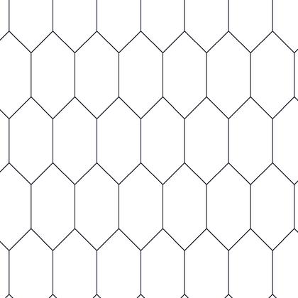 Stretched Hexagon Tile AutoCAD hatch pattern preview