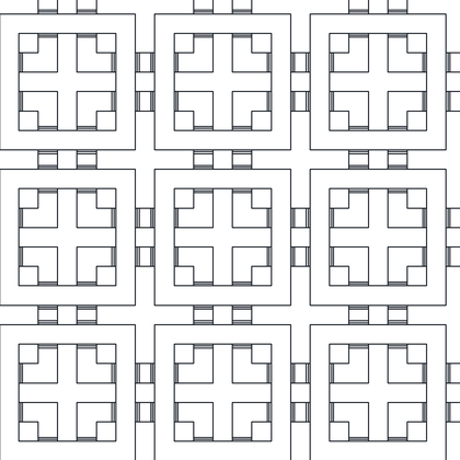 Squares Over Squares With Shadow AutoCAD hatch pattern preview