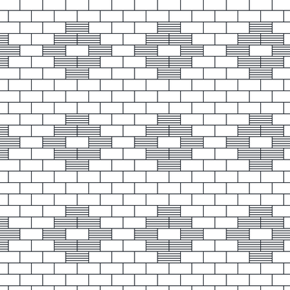 Brickwork With Diamond Inserts AutoCAD hatch pattern preview