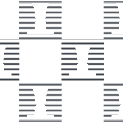 Face-or-Vase Optical Illusion AutoCAD hatch pattern preview