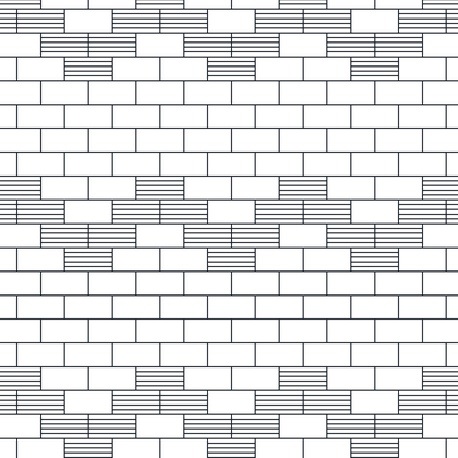 Brickwork With Dense Shaded Bands AutoCAD hatch pattern preview