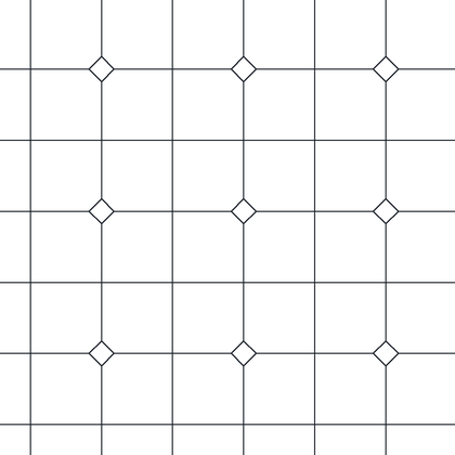 Square Tile Grid With Corner Keystone AutoCAD hatch pattern preview
