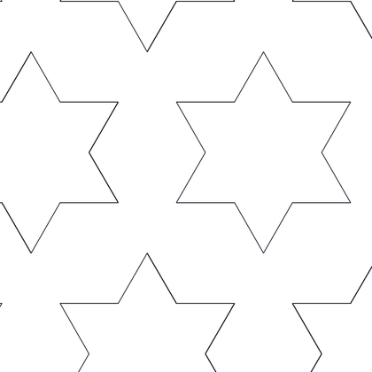 Six-Pointed Star Motif AutoCAD hatch pattern preview