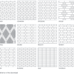 Twelve traditional brick bond hatch patterns shown as previews