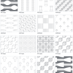 A grid of decorative hatch pattern previews