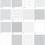 A grid of architectural hatch pattern previews