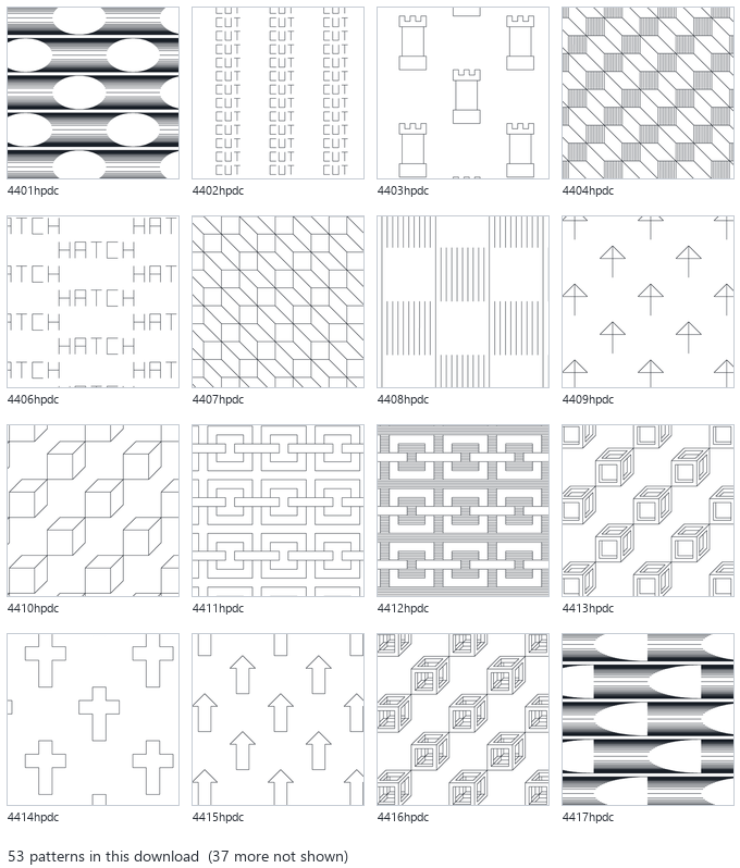 freehatch AutoCAD hatch pattern collection preview