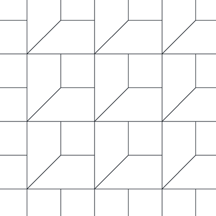Bevelled Pavers, Butted AutoCAD hatch pattern preview