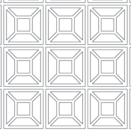 Decorative Panel Block, Mitred AutoCAD hatch pattern preview