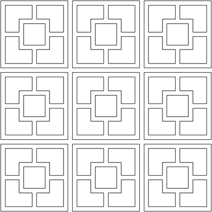 Decorative Panel Block, Grouted AutoCAD hatch pattern preview