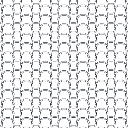 Spanish Barrel Tile Roofing AutoCAD hatch pattern preview