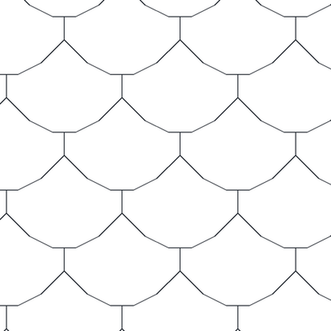 Fish-scale tiles (large) AutoCAD hatch pattern preview