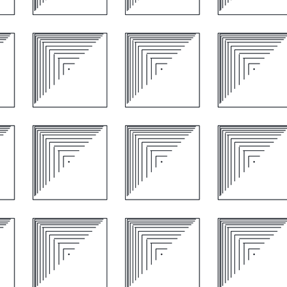 Nested Corner Squares, Shaded AutoCAD hatch pattern preview