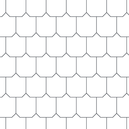 Rounded Slate Roofing AutoCAD hatch pattern preview